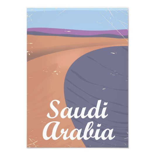 Saudi-Arabië: oud poster reizen (Voorkant)