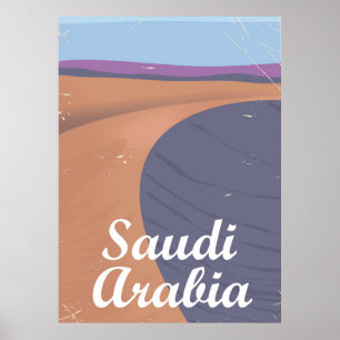 Saudi-Arabië: oud poster reizen