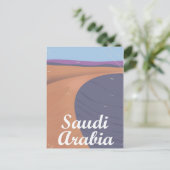 Saudi-Arabië: oud poster reizen Briefkaart (Staand voorkant)