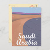 Saudi-Arabië: oud poster reizen Briefkaart (Voorkant / Achterkant)