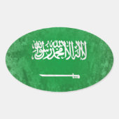 Saudi-Arabië Ovale Sticker (Voorkant)