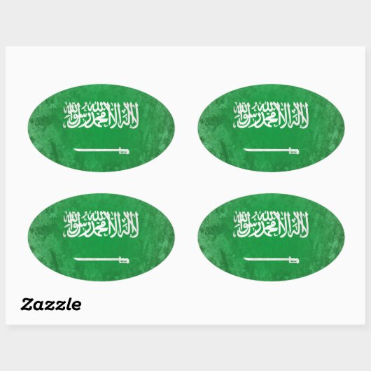 Saudi-Arabië Ovale Sticker (Vel)