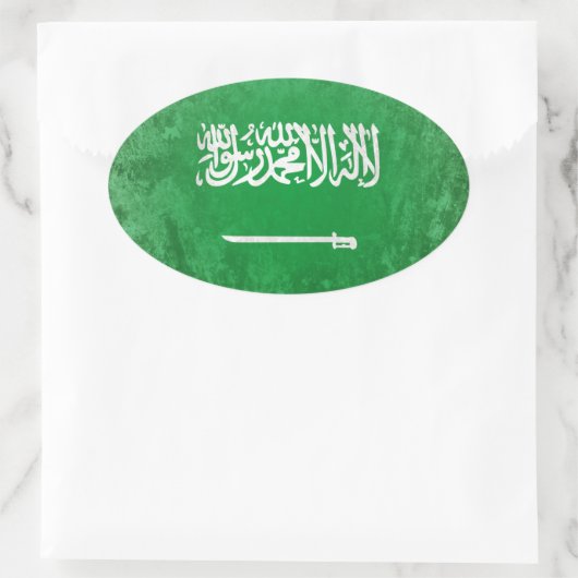 Saudi-Arabië Ovale Sticker (Tas)