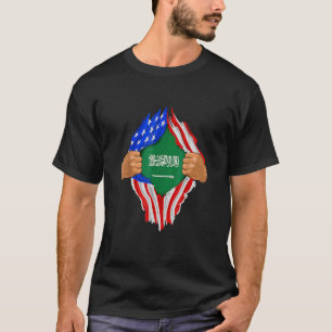 Saudi-Arabië overspoeld naar Saoedi-Arabië T-shirt