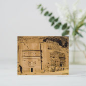 Saudi-Arabië, plaats Madain Saleh, oud 3 Briefkaart (Staand voorkant)