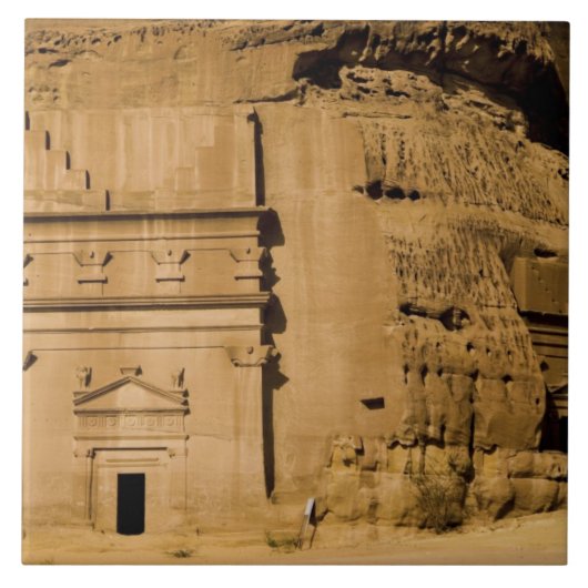 Saudi-Arabië, plaats Madain Saleh, oud 3 Tegeltje (Voorkant)