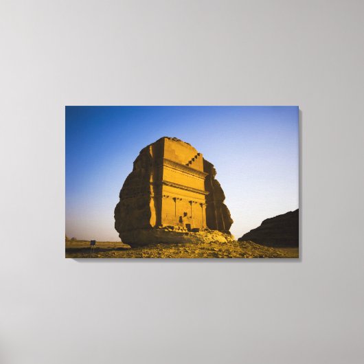 Saudi-Arabië, plaats Madain Saleh, oud 4 Canvas Afdruk (Voorkant)