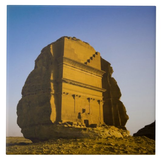 Saudi-Arabië, plaats Madain Saleh, oud 4 Tegeltje (Voorkant)