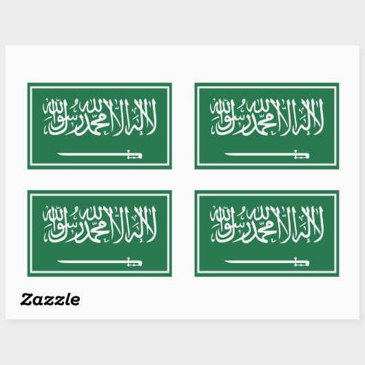 Saudi-Arabië Rechthoekige Sticker (Vel)