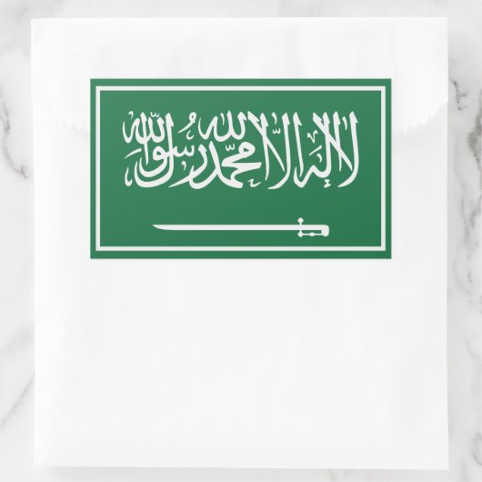 Saudi-Arabië Rechthoekige Sticker (Tas)