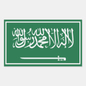 Saudi-Arabië Rechthoekige Sticker (Voorkant)