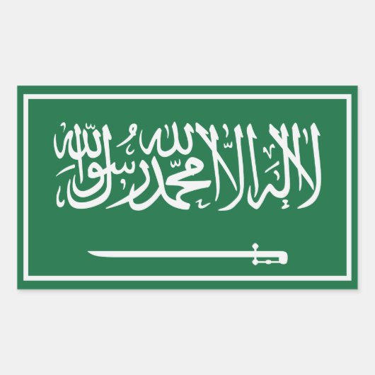 Saudi-Arabië Rechthoekige Sticker (Voorkant)