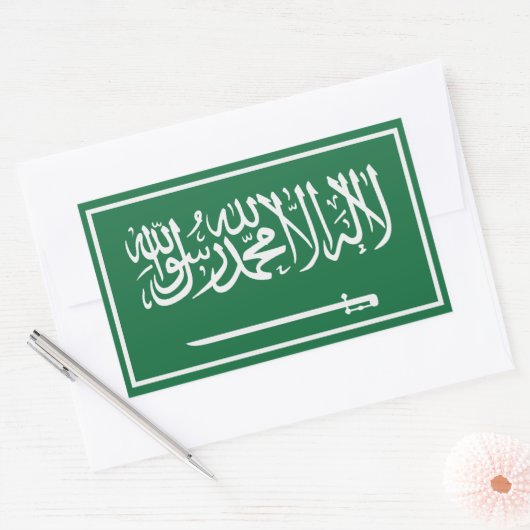 Saudi-Arabië Rechthoekige Sticker (Envelop)