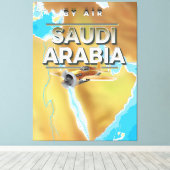  Saudi-Arabië reisposter Canvas Afdruk (Insitu (Houten vloer))