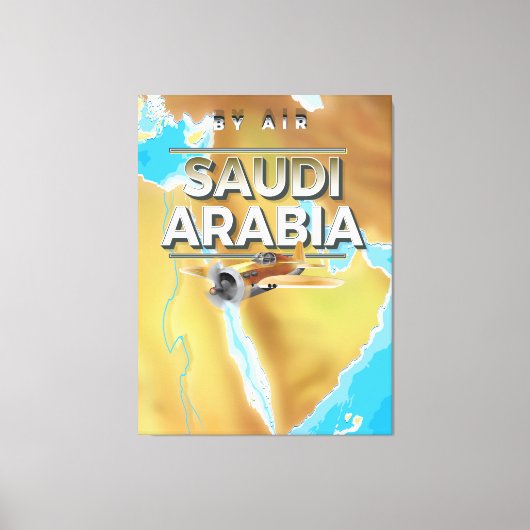  Saudi-Arabië reisposter Canvas Afdruk (Voorkant)