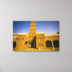 Saudi-Arabië, Riyad, Moskee van Al Diriya Canvas Afdruk
