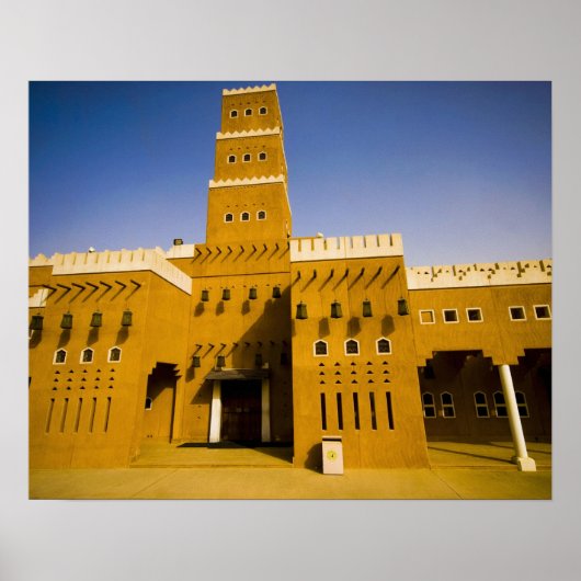 Saudi-Arabië, Riyad, moskee van Al Diriya Poster (Voorkant)