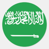 Saudi-Arabië Ronde Sticker (Voorkant)