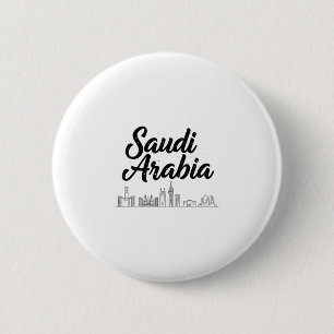 Saudi-Arabië Silhouet Reis Vakantie Outfits Ronde Button 5,7 Cm