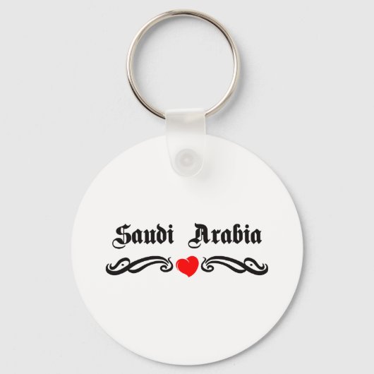 Saudi-Arabië Tattoo Style Sleutelhanger (Voorkant)