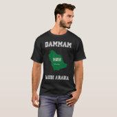 Saudi-Arabië verbijsterde vlag Dammam Pride T-shirt (Voorkant volledig)