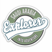 Saudi-Arabië-verkenner in avonturenlogo Sticker (Voorkant)