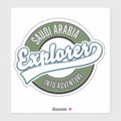 Saudi-Arabië-verkenner in avonturenlogo Sticker (Vel)