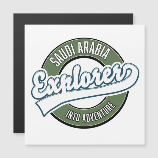 Saudi-Arabië verkenner in avontuurlijke logo (Voorkant / Achterkant)