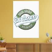 Saudi-Arabië verkenner in avontuurlijke logo Canvas Afdruk (Insitu (Woonkamer))