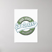 Saudi-Arabië verkenner in avontuurlijke logo Canvas Afdruk (Voorkant)