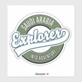Saudi-Arabië verkenner in avontuurlijke logo Sticker (Vel)