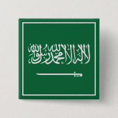 Saudi-Arabië Vierkante Button 5,1 Cm (Voorkant)
