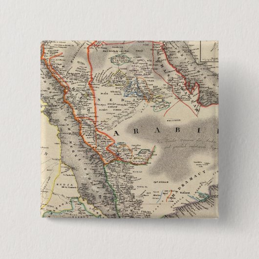 Saudi-Arabië Vierkante Button 5,1 Cm (Voorkant)