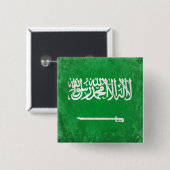 Saudi-Arabië Vierkante Button 5,1 Cm (Voorkant /achterkant)