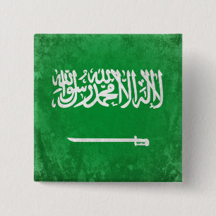 Saudi-Arabië Vierkante Button 5,1 Cm