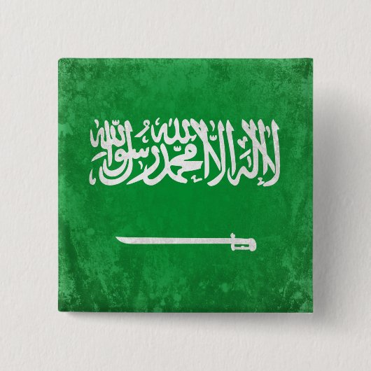 Saudi-Arabië Vierkante Button 5,1 Cm (Voorkant)