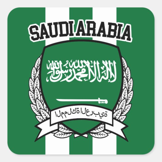 Saudi-Arabië Vierkante Sticker (Voorkant)