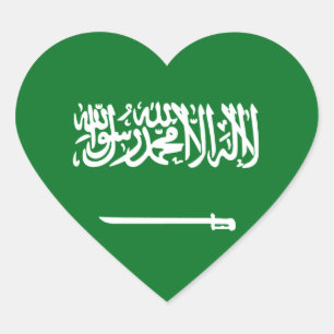 Saudi-Arabië vlag Heart Sticker