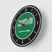 Saudi-Arabië vlag legant Ronde Klok (Hoek)
