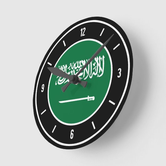 Saudi-Arabië vlag legant Ronde Klok (Hoek)
