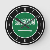 Saudi-Arabië vlag legant Ronde Klok (Voorkant)