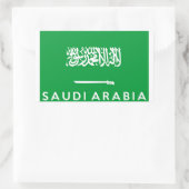 saudi - arabië - vlagland - naam rechthoekige sticker (Tas)