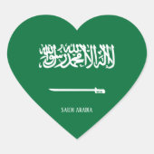 Saudi-Arabië vlagpatriottisch Hart Sticker (Voorkant)