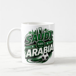 Saudi-Arabië Voetbalfan Mok | Groene Voetbal Onder