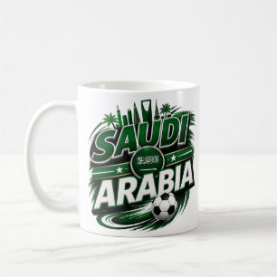 Saudi-Arabië Voetbalfan Mok Groene Voetbal Onder