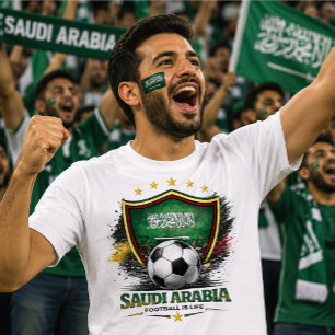 Saudi Arabië Voetbalfan Saudi Voetbal Wereldkampio T-shirt