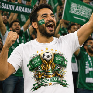 Saudi Arabië Voetbalfan Saudi Voetbal Wereldkampio T-shirt