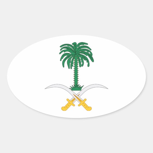 Saudi-Arabië wapenstilstand Ovale Sticker (Voorkant)