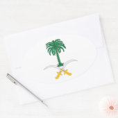 Saudi-Arabië wapenstilstand Ovale Sticker (Envelop)