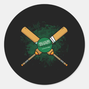 Saudi-Arabisch cricketracket en Ll Ronde Sticker